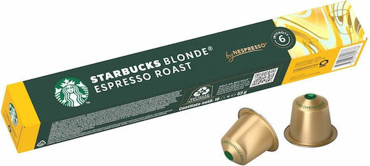 Starbucks Капсули Еспресо Blonde Съвместими с машина Nespresso 10капси