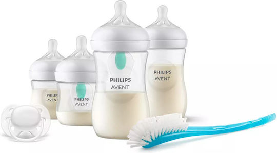 Philips Set Plastic Baby Bottles Natural Anti-colic with Silicone Teat White 125ml