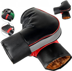 Handlebar Gloves Motorcycle Scooter Bicycle Waterproof Warm Fixato Reflective Black