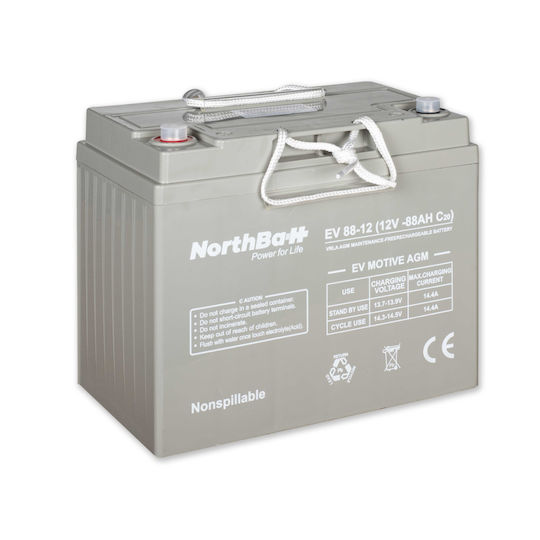 Northbatt Μπαταρία Φωτοβολταϊκών 12V 88Ah (NBEV88-12)