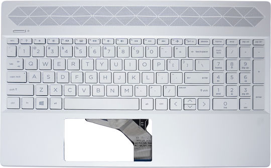 Tastatură Laptop Palmrest HP Pavilion 15-CS 15T-CS 15-CW 15-CS3006NV 15-CS1003NV 15-CS2006NV 15-CS3004NV L24752-001 L24753-001 L24754-001 L24755-001 US Iluminare Argintiu Cod 41264uspalm