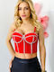Bluza Damă Corset Roșie