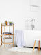 Relaxdays Rafturi de baie Raft Baie Lemn 81x35x35cm Maro
