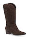 Leder Damenstiefel Cowboy Braun