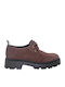 Leather Women's Loafers in Brown Color