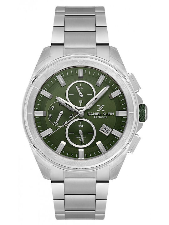 Daniel Klein Herrenuhr Batterie mit Silber Metallarmband