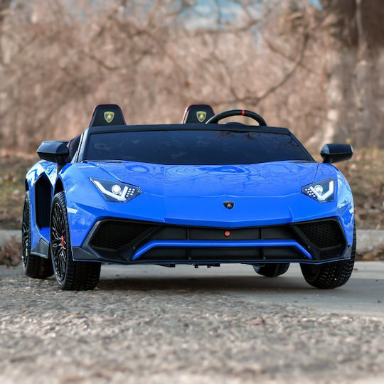 Lamborghini Aventador SV Two Seater with Remote Control Licensed 24 Volt Blue for 3+ Years Old