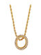 Charmy Necklace from Gold Plated Steel with Zircon
