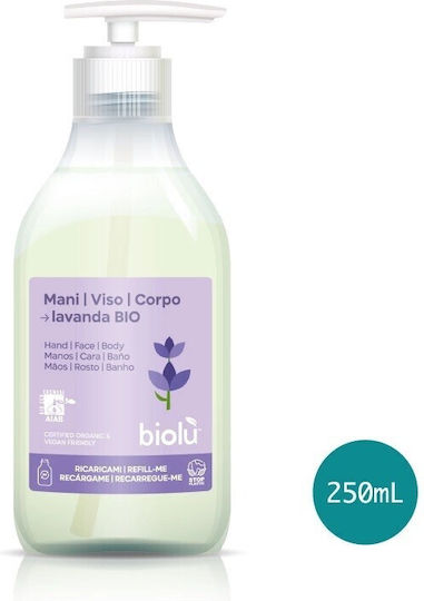 Organic Lemon Lavender Liquid Soap 250ml Biolu