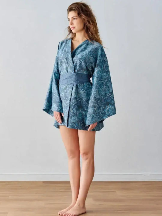 Kentia Winter Women's Robe Blue Stylish Sharif
