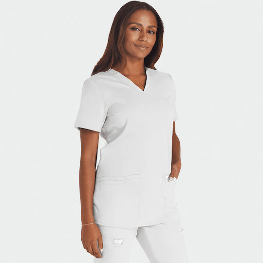 Cherokee Wwe620 Women's White Medical Blouse