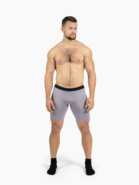 Velites Men's Sports Short Leggings Gray