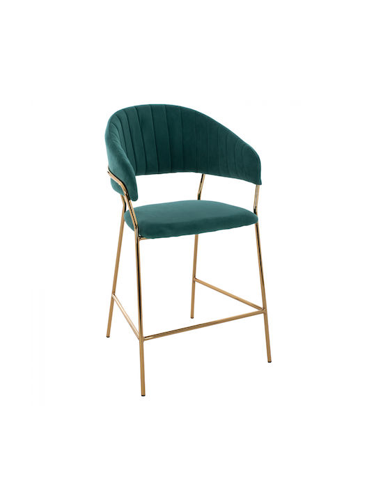 Scaune Bar Tapițat cu Catifea Theodore Cypress 2buc 60x55x100buc