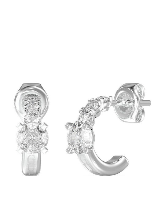 Guess Earrings Hoops made of Steel with Stones Guess Earrings Hoops made of Steel with Stones