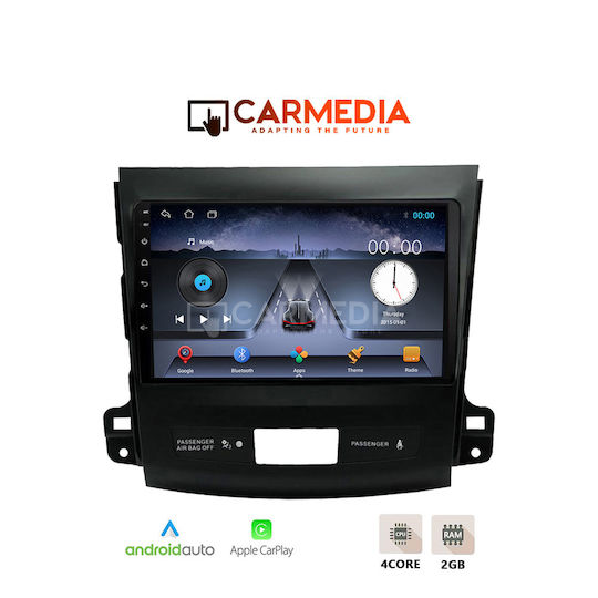 Carmedia Ηχοσύστημα Αυτοκινήτου για Peugeot 4007 Mitsubishi Outlander Citroen C-Crosser 2006-2012 (Bluetooth/USB/WiFi/GPS/Apple-Carplay/Android-Auto) με Οθόνη Αφής 9"