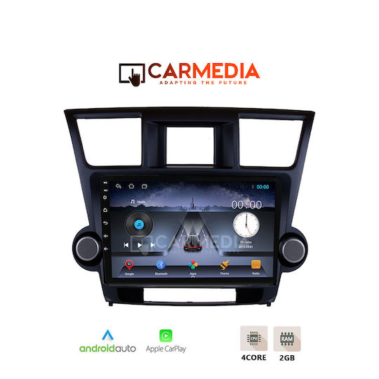 Carmedia Ηχοσύστημα Αυτοκινήτου για Toyota Highlander 2008-2015 (Bluetooth/USB/WiFi/GPS/Apple-Carplay/Android-Auto) με Οθόνη Αφής 10"