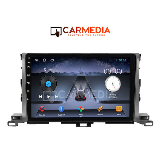 Carmedia Ηχοσύστημα Αυτοκινήτου για Toyota Highlander 2014-2019 (Bluetooth/USB/WiFi/GPS/Apple-Carplay/Android-Auto) με Οθόνη Αφής 10"