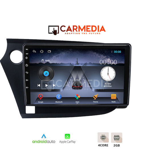 Carmedia Car Audio System for Honda Insight 2009-2014 (Bluetooth/USB/WiFi/GPS/Apple-Carplay/Android-Auto) with Touch Screen 9"