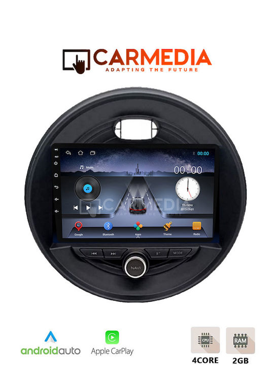 Carmedia Auto-Audiosystem für Mini Kooper / Clubman / Straßenkreuzer / Landsmann (Bluetooth/USB/WiFi/GPS/Apple-Carplay/Android-Auto) mit Touchscreen 9"