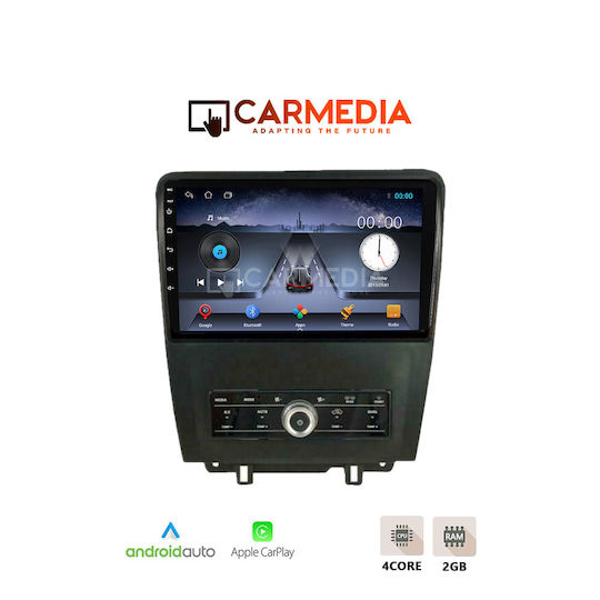 Carmedia Car Audio System for Ford Mustang 2010-2015 (Bluetooth/USB/WiFi/GPS/Apple-Carplay/Android-Auto) with Touch Screen 9"