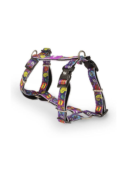Glee Dog Harness Type H Purple Boom Medium 70cm X 98cm