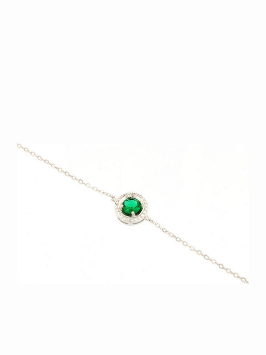 Ios Women's Bracelet Rosette made of Silver with Zircon