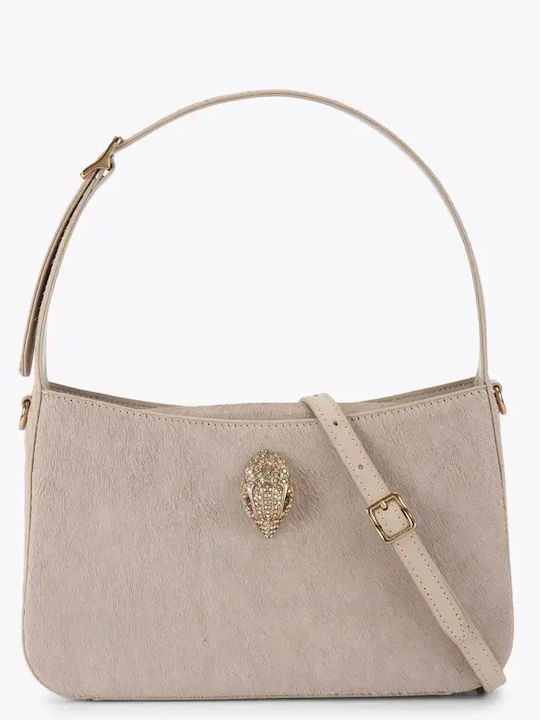 Leather Women's Bag Shoulder Beige