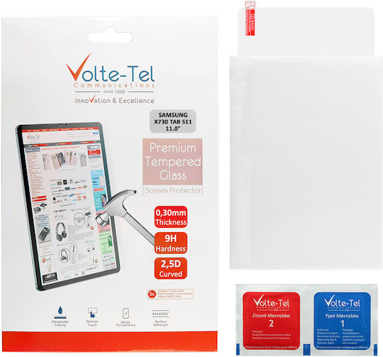 Volte-Tel 2.5D 0.3мм Пълно Залепване Закалено стъкло (Galaxy Tab S11)