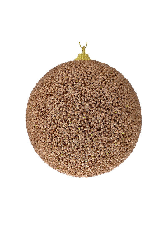 Rose Gold Glitter Ball Set 8 Pieces 10cm 79408