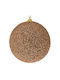 Rose Gold Glitter Ball Set 8 Pieces 10cm 79408
