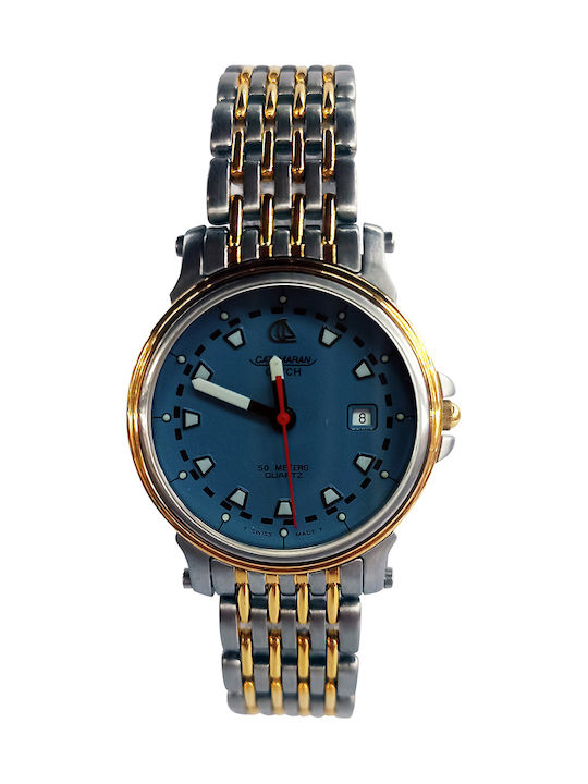 Catamaran Men's Watch 35mm Battery with Silver Metal Bracelet