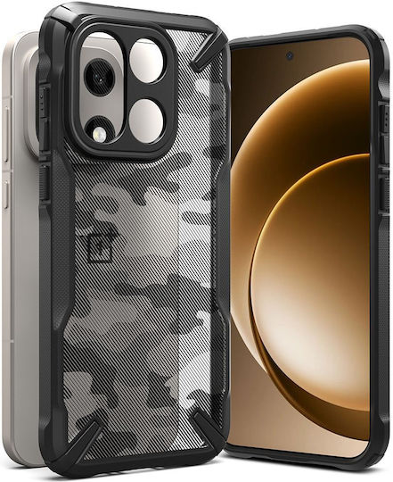 Ringke Fusion X Rückseite Umschlag Silikon / Kunststoff 2mm Camo Schwarz (OnePlus 15)