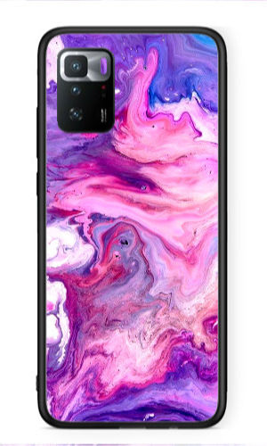 Xiaomi Poco X3 GT Мраморен Арт Черен Лъскав Калъф
