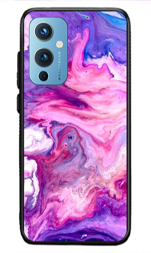 OnePlus 9 5G Мраморен Арт Черен Лъскав Калъф