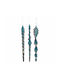 Ornament suspendat Stalactita Plastic Turcoaz Set 3buc