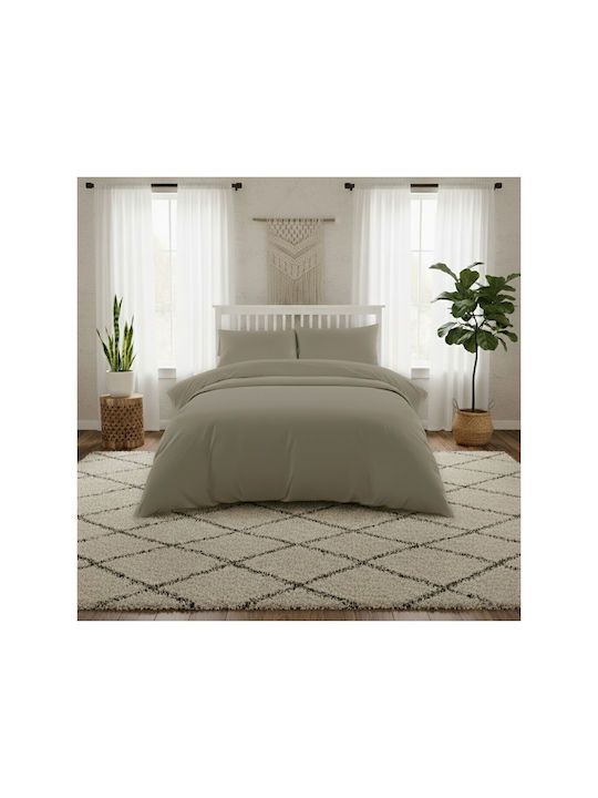 Melinen Lavish Σεντόνι King Size 270x270εκ. Olive/grey