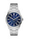 Fossil Multifunction Herrenuhr 42mm Batterie mit Silber Metallarmband