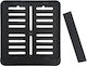 Motorcycle License Plate Frame Black Snap Plastic 20x20cm 1pc