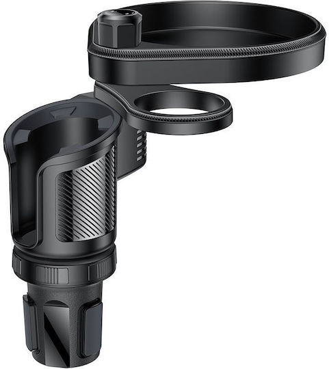 Yesido 3in1 Car Cup Holder C180 Adjustable Rotation Base Storage Expansion Easy Installation Firmly Fixed Black