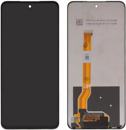 Екран със Сензорен Механизъм и Рамка за Realme 12 5G, C67 4G (Черен)
