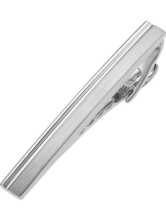 Ascot Tie Clip in Silver Nickel