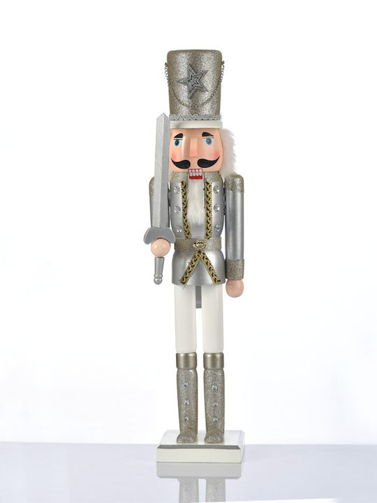 Aca Nutcracker de Crăciun Alb Înălțime 30cm.
