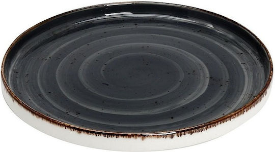 Espiel Terra Grey Serving Plate Shallow Gray with Diameter 26cm 6 Pieces