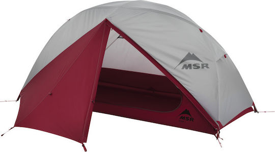 MSR Elixir 1 Backpacking Tent Camping Tent Igloo Red with Double Cloth 3 Seasons for 1 Person Waterproof 1500mm 223x137x100cm