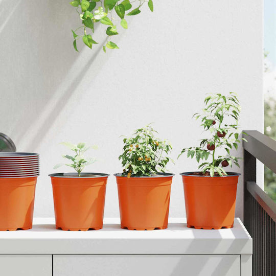 vidaXL Keramik Blumentopf Orange 15x15x12,5cm