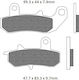 Artrax Set Organic Motorcycle Brake Pads Rear