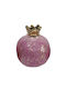 Espiel Tabletop Lucky Charm Pomegranate Purple Ceramic 10x10cm 6pcs