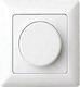 Gao Διακόπτης Dimmer με Πλαίσιο LED Περιστροφικός 300W σε Λευκό Χρώμα