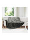 vidaXL Pelzige Decke Übergröße 220x240cm Dunkelgrau
