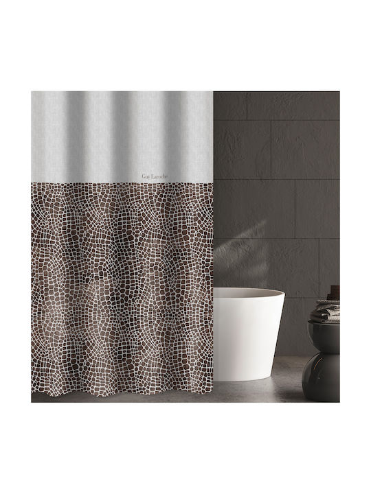 Guy Laroche Safari Душ завеса Тъканна с куки 240x185см Choco